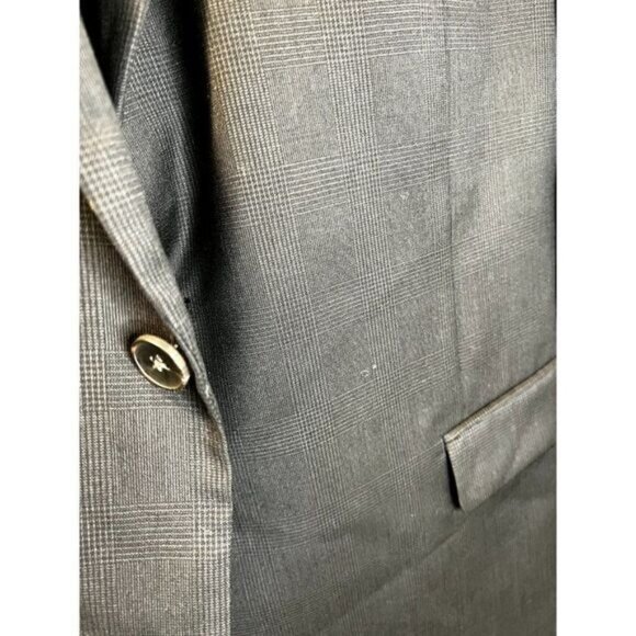 Perry Ellis Portfolio Men's Tonal Plaid 2 PC Wool Suit Jacket Pants - Picture 5 of 15